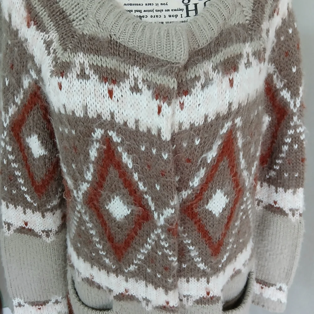 Free People Frosted Fair‎ Isle Cardigan